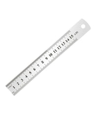 Righello Metro In Acciaio Inox Metallo 1mm A 15cm Riga Segnatura Cm Inch 97761         