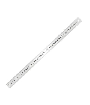 Righello Metro In Acciaio Inox Metallo 1mm A 40 Cm Riga Segnatura Cm Inch 97764         