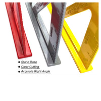 Trade Shop - Righello Squadretta 7 Pollici Triangolo 180 Mm In Plastica Squadra Per Falegname         