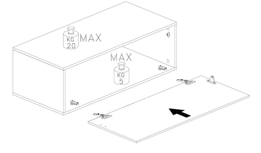 Pensile orizzontale stretto L.69 cm ad un'anta, finitura Bianco lucido, Made in Italy, ZLCINFNPENEW142