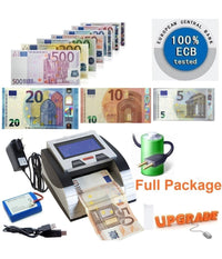 Rilevatore Banconote False Verifica Conta Banconote A Batteria E Dc 9v Bce Teste         