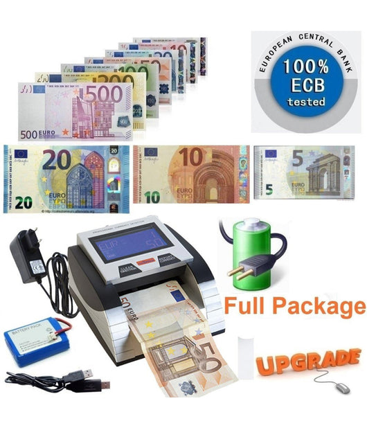 Rilevatore Banconote False Verifica Conta Banconote A Batteria E Dc 9v Bce Teste         