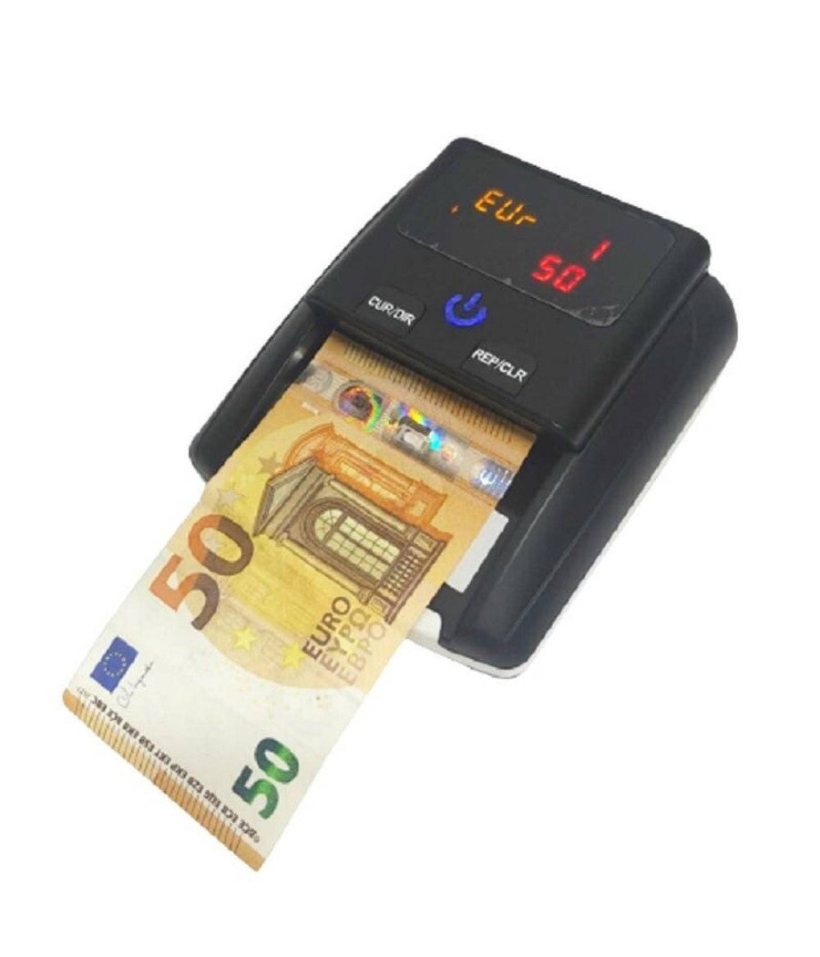 Rilevatore Conta Banconote False Verifica Soldi Falsi Nero Con Batteria Al Litio         