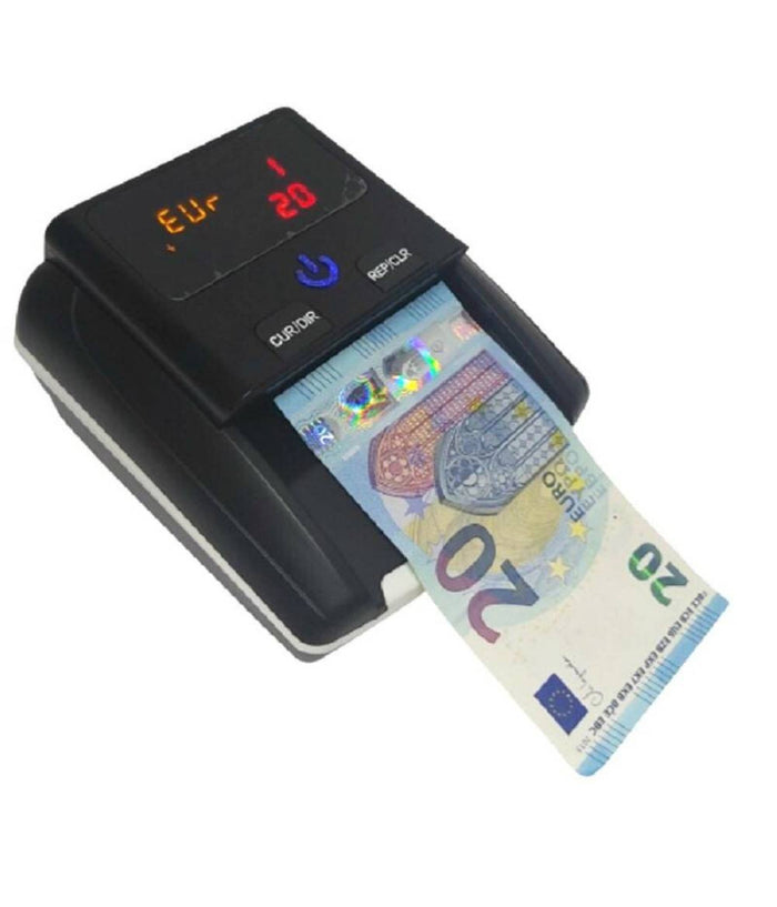 Rilevatore Conta Banconote False Verifica Soldi Falsi Nero Con Batteria Al Litio         