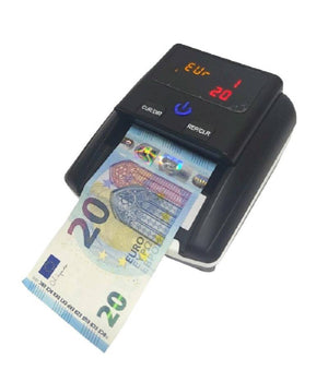 Rilevatore Conta Banconote False Verifica Soldi Falsi Nero Con Batteria Al Litio         