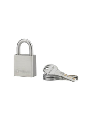 Lucchetto a chiave Rinox, 40 mm, acciaio inossidabile, esterno, arco in acciaio INOX, 4 chiavi - THIRARD