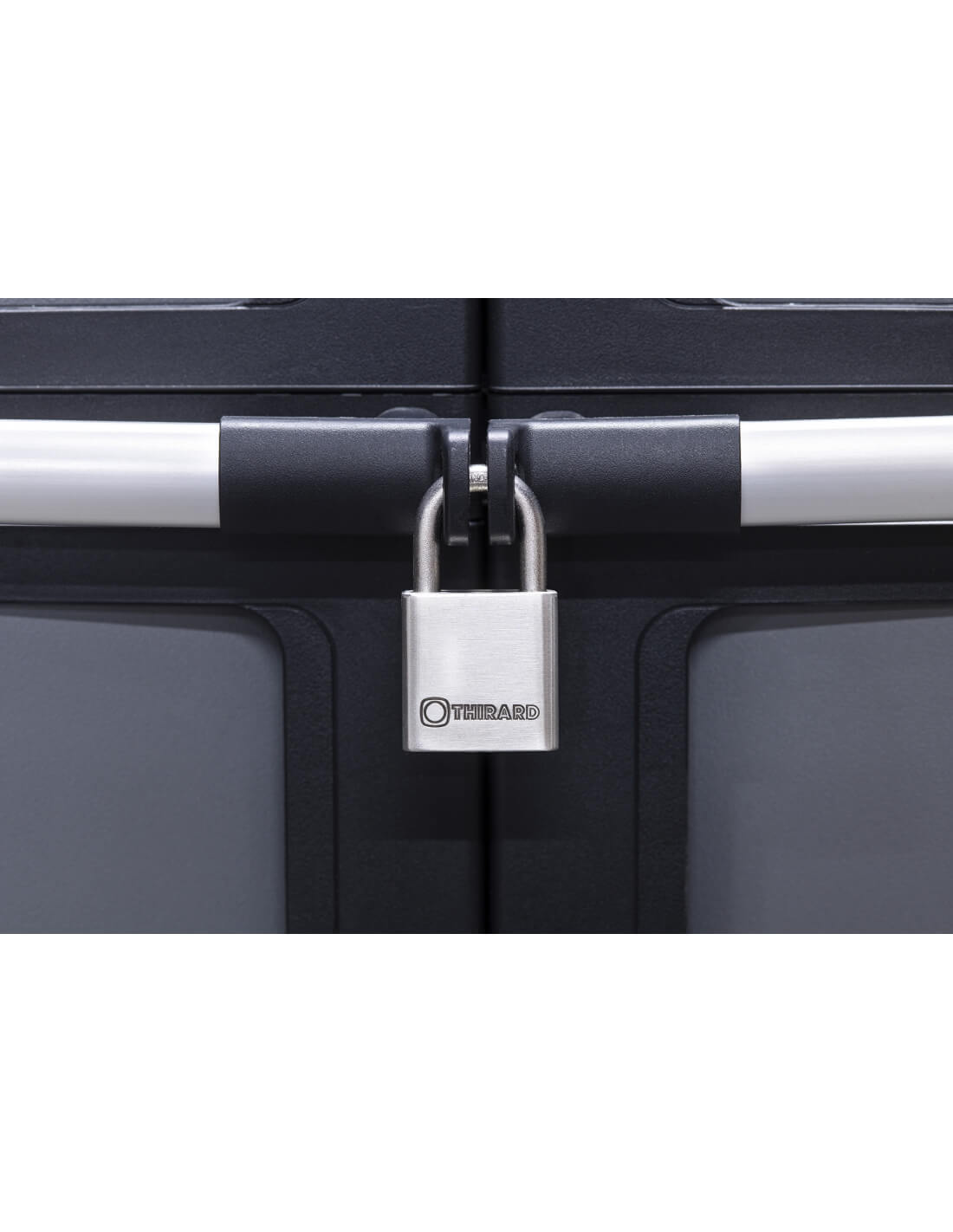 Lucchetto a chiave Rinox, 40 mm, acciaio inossidabile, esterno, arco in acciaio INOX, 4 chiavi - THIRARD