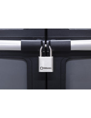 Lucchetto a chiave Rinox, 40 mm, acciaio inossidabile, esterno, arco in acciaio INOX, 4 chiavi - THIRARD