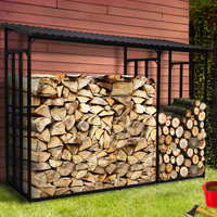 IDMarket - Riparo in acciaio zincato per tronchi L. 274 cm con copertura protettiva da 150 gr