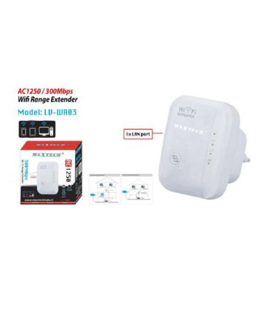 Ripetitore Amplificatore Di Segnale Wireless Range Extender 300mbps Wifi Lv-wr03         