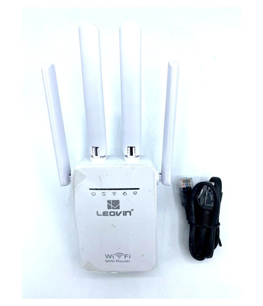 Ripetitore Del Segnale Wireless Con 4 Antenne 2 Porte Wifi Range Extender Router         