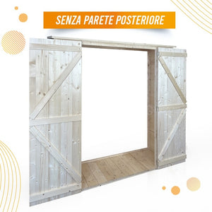 Ripostiglio 192 x 68 cm Doppia Porta - Home Idea Italia