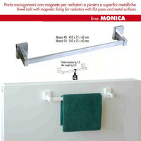 Pika' porta asciugamani 45 centimentri monica super magnete metallo cromato