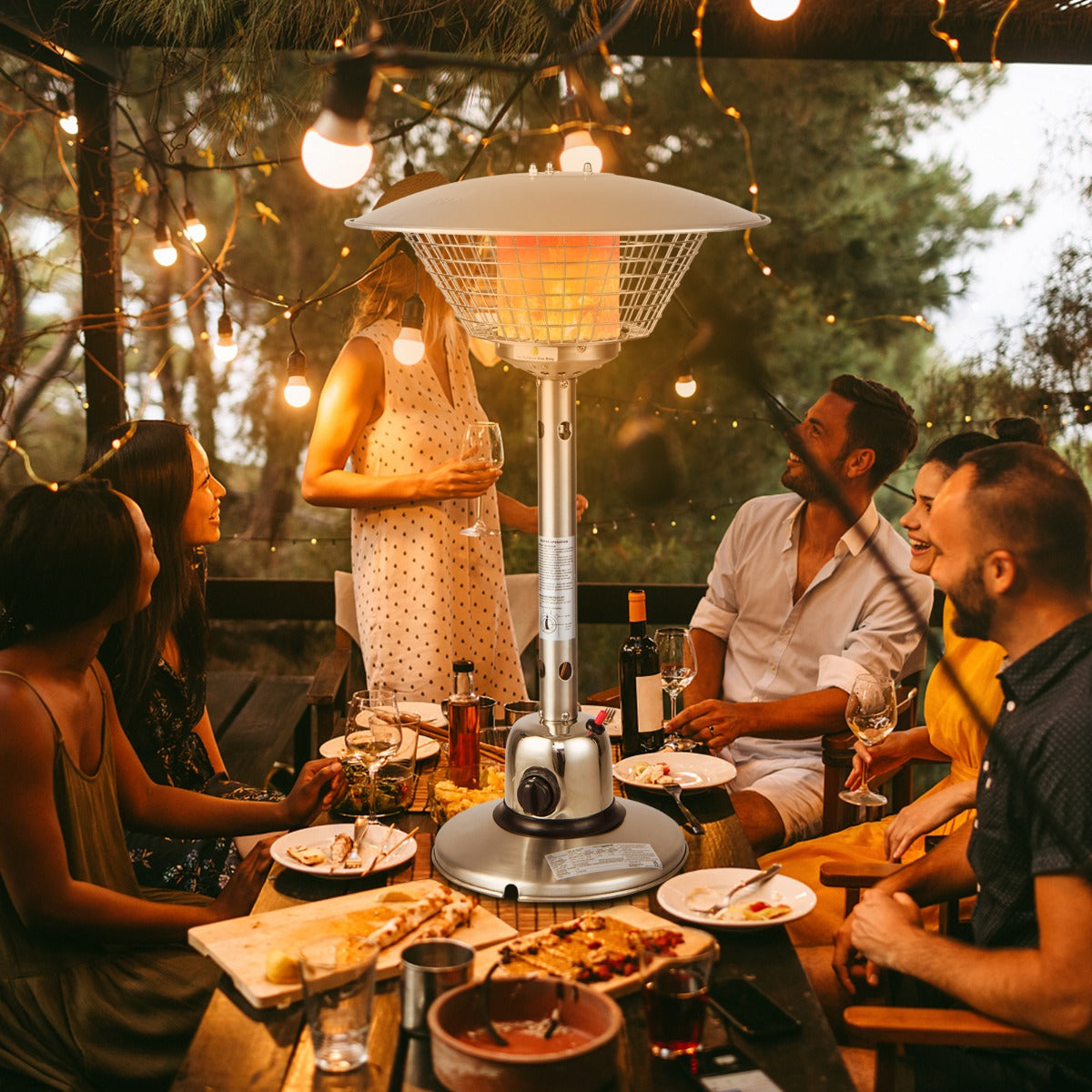 Riscaldatore per giardino a gas propano con protezione antigoccia e antiraffreddamento, Riscaldatore da 4000W-Stufe a fungo