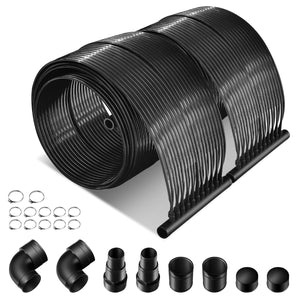 Riscaldatore solare per piscina in PE da 2pcs, Pannelli collettori solari resistenti alle intemperie 5x0,75m-Nuotare