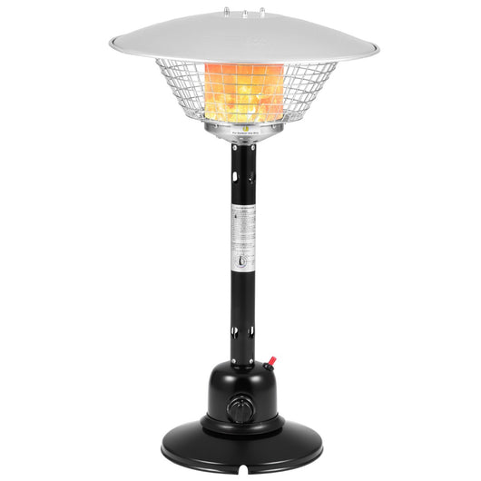 Riscaldatore per giardino a gas propano con protezione antigoccia e antiraffreddamento, Riscaldatore da 4000w Nero-Stufe a fungo