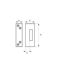 Battente di riscontro per scrocco chiavistello, beige - THIRARD