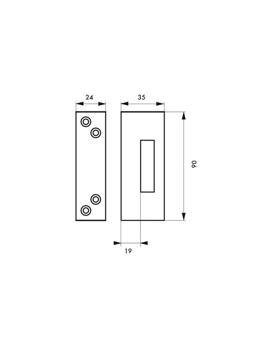 Battente di riscontro per scrocco chiavistello, beige - THIRARD