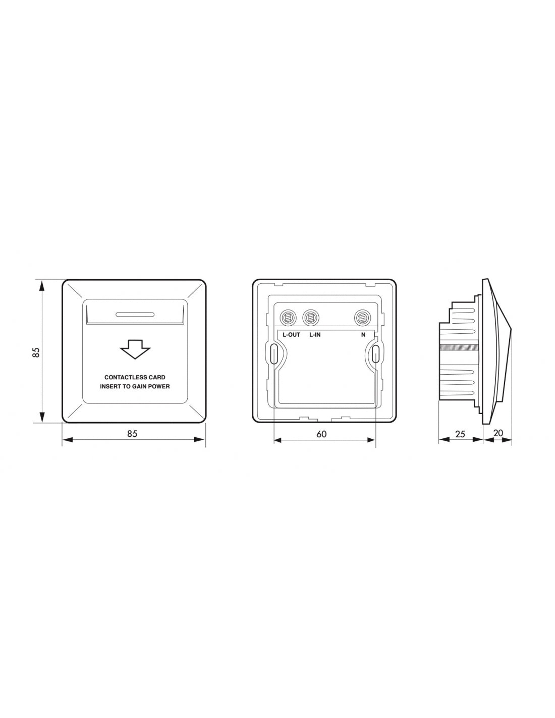 Interruttore luce a schede per hotel - Risparmio energetico - INTELOCK