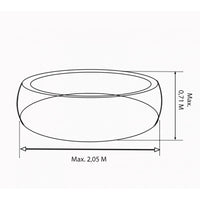 Rivestimento in Legno Abete Massiccio di Forma Esagonale per Spa e Piscine Diametro 180-205 cm