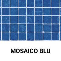 Rivestimento Liner Sopremapool Design In Pvc-p Armato H 1,65 X 25 M - 41,25 M² - Mosaico Blu