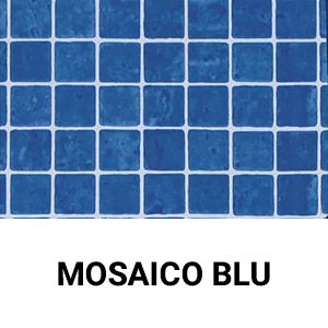 Rivestimento Liner Sopremapool Design In Pvc-p Armato H 1,65 X 25 M - 41,25 M² - Mosaico Blu
