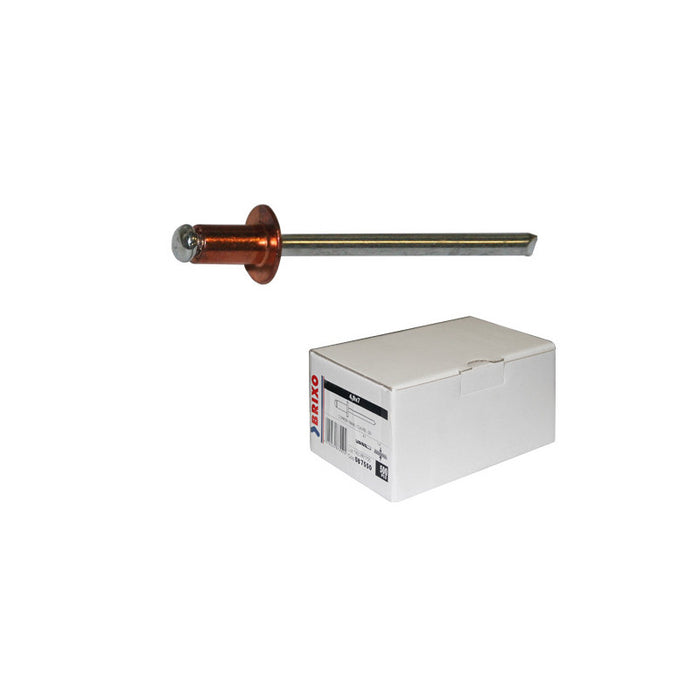 Rivetti Brixo rame 4,0x9 mm – Testa tonda – Confezione 500 pezzi