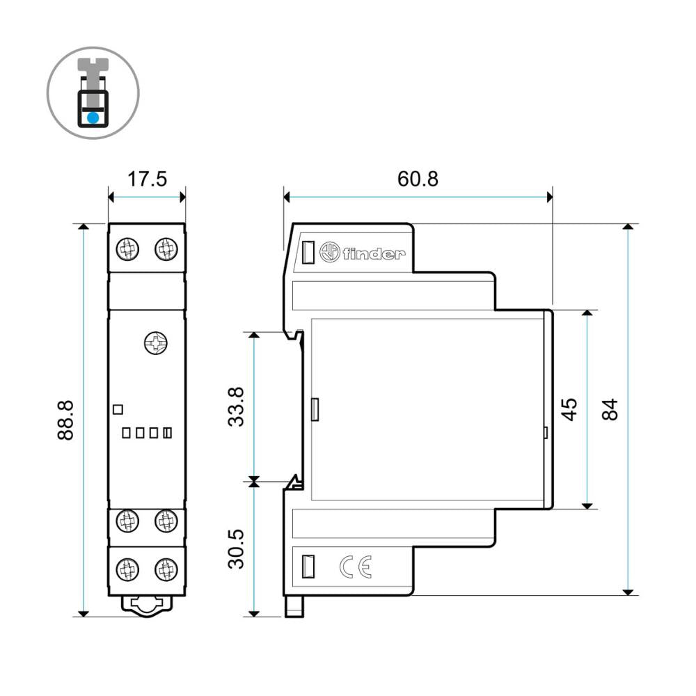 Finder 113182300000 relè crepuscolare 1no 16a per automazioni e impianti