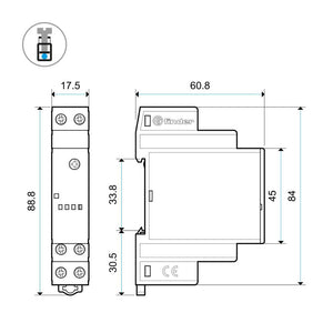 Finder 113182300000 relè crepuscolare 1no 16a per automazioni e impianti