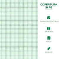 Serra da Giardino con Copertura in PE, Picchetti e Bordi Estesi, 120x60x60cm, Verde