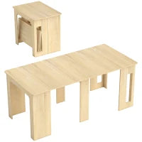 Tavolo da Pranzo Pieghevole e Allungabile in Truciolato, 60-180x85x75 cm, Legno Naturale