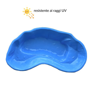 Laghetto da giardino nemi azzurro e pompa gda 1500 uvc 5 watt