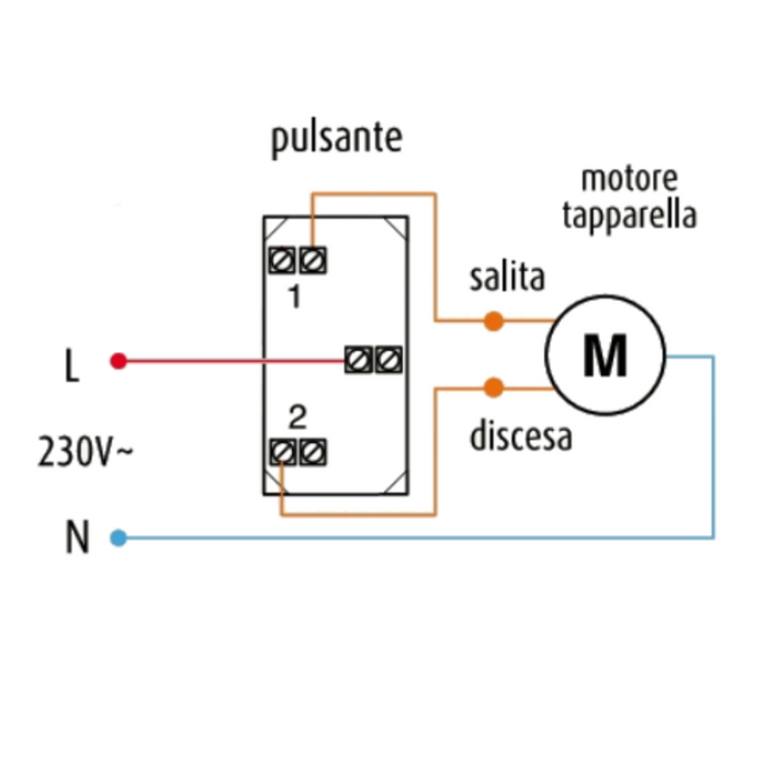 Bticino serie matix pulsante doppio interbloccato 1p no + 1p no 10a 250 va.c.