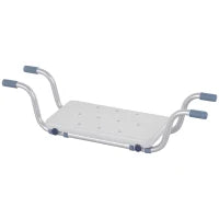 Sedile per Vasca in Lega di Alluminio e Plastica, Sgabello per Vasca da Bagno Larghezza Regolabile 73-83cm, Max. Carico 150kg
