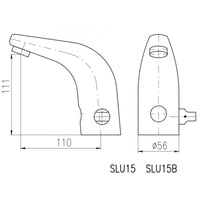 Rubinetto lavabo sensoriale automatico H.11 cm