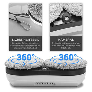 Trade Shop - Robot Pulizia Finestra Con Spruzzo Acqua Intelligente Bifacciale 5600pa Controllo App -