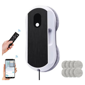 Trade Shop - Robot Pulizia Finestra Con Spruzzo Acqua Intelligente Bifacciale 5600pa Controllo App -