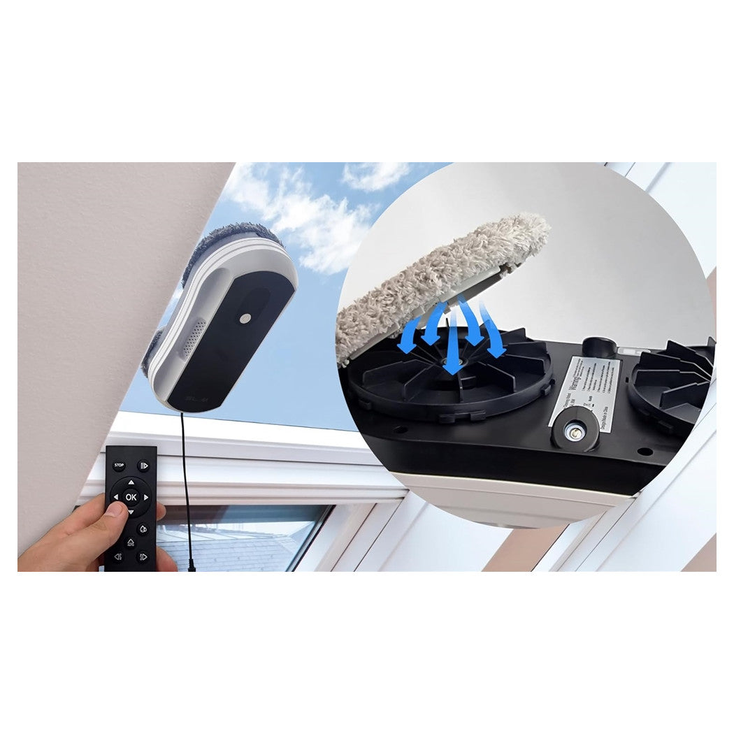 Trade Shop - Robot Pulizia Finestra Con Spruzzo Acqua Intelligente Bifacciale 5600pa Controllo App -