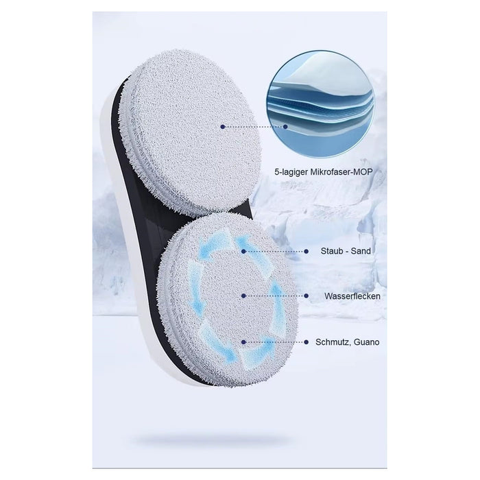 Trade Shop - Robot Pulizia Finestra Con Spruzzo Acqua Intelligente Bifacciale 5600pa Controllo App -