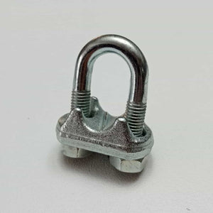 Robur morsetto zincato a cavallotto da 5mm per fune - 2pz