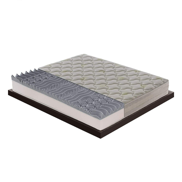Materasso Matrimoniale 200x200 in Memory Foam - Alto 25 cm - 5 cm memory foam - Rivestimento Aloe Gel rinfrescante - Ortopedico