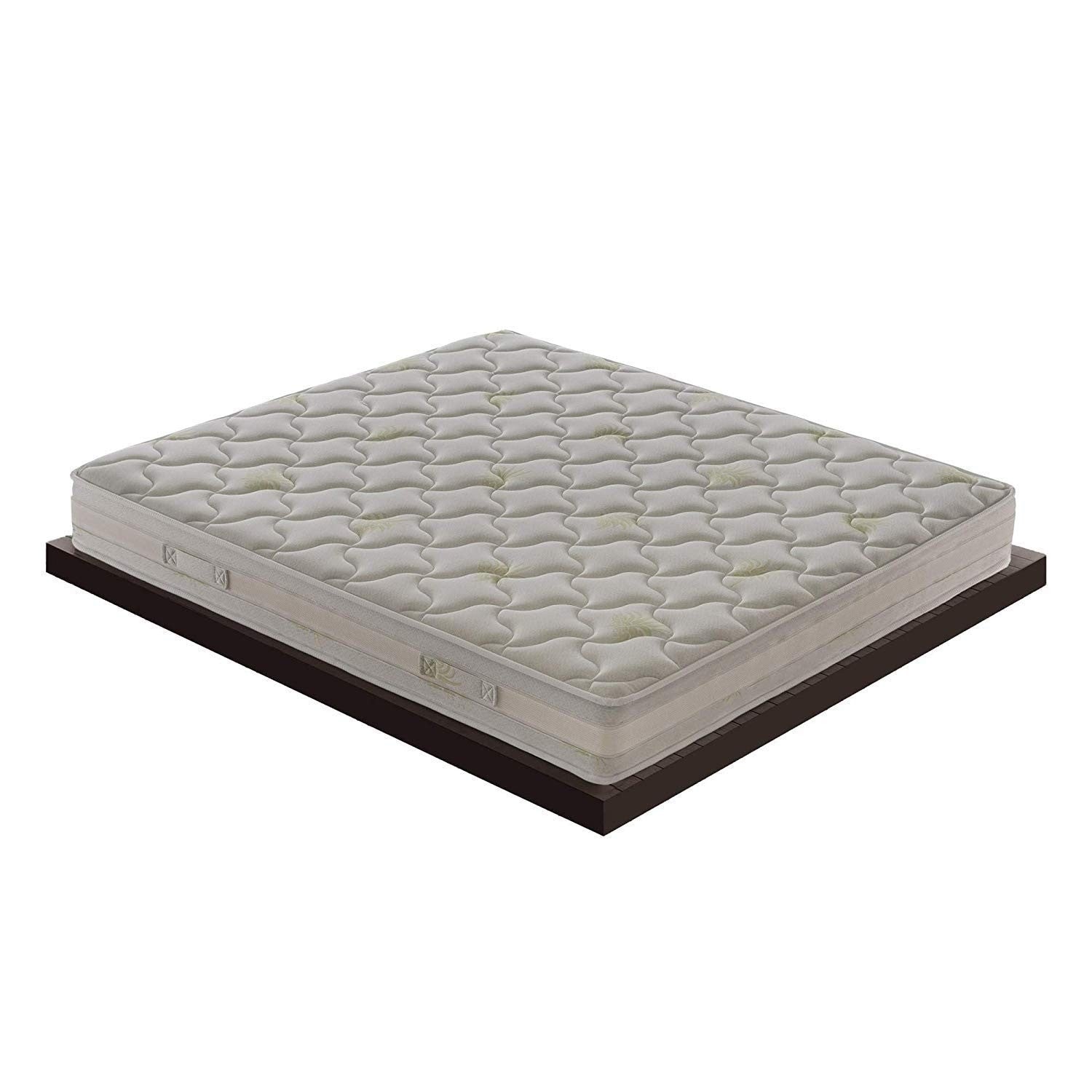 Materasso Singolo 90x190 in Memory Foam - Alto 25 cm - 5 cm memory foam - Rivestimento Aloe Gel rinfrescante - Ortopedico