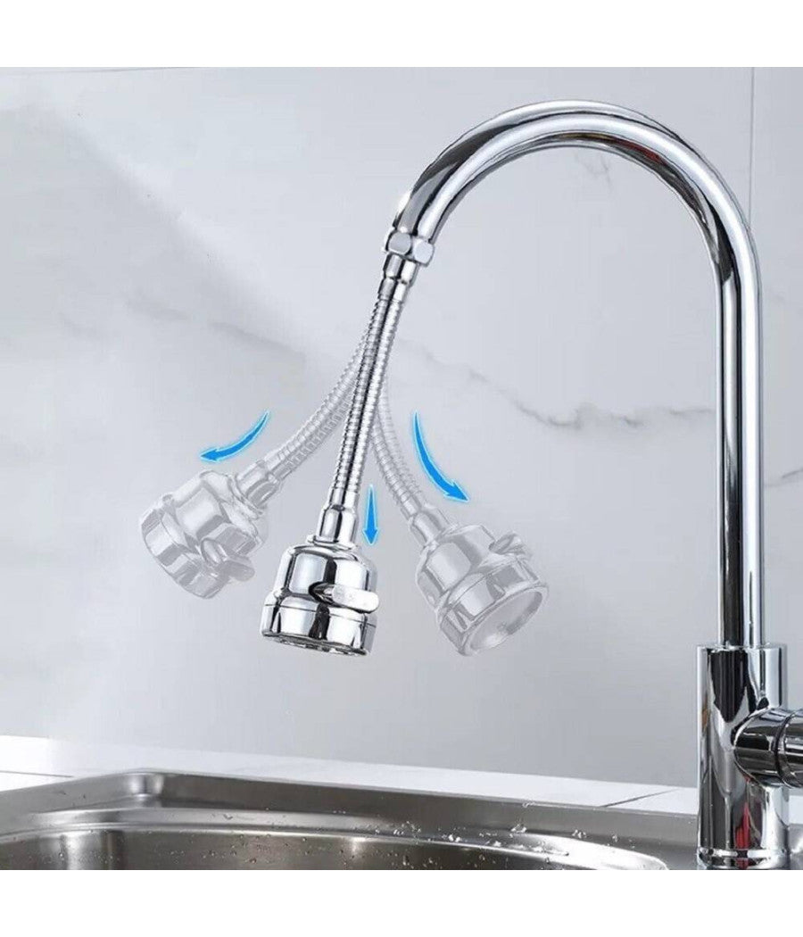 Rompigetto Flessibile A Doccetta Per Rubinetto Areatore Doccino 3 Getti Ab-j309         