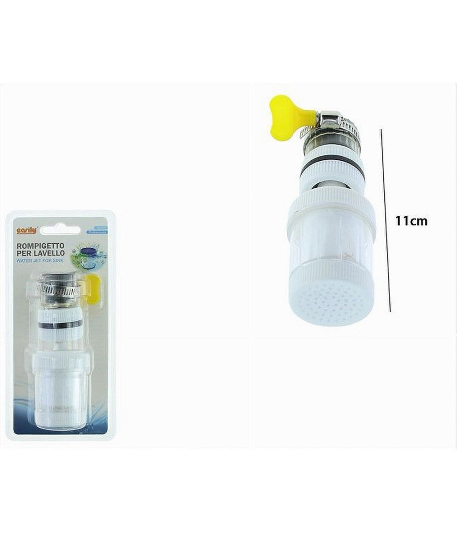 Rompigetto Per Rubinetto Filtro Acqua Lavello Per Bagno Cucina Bianco 11cm 87488         