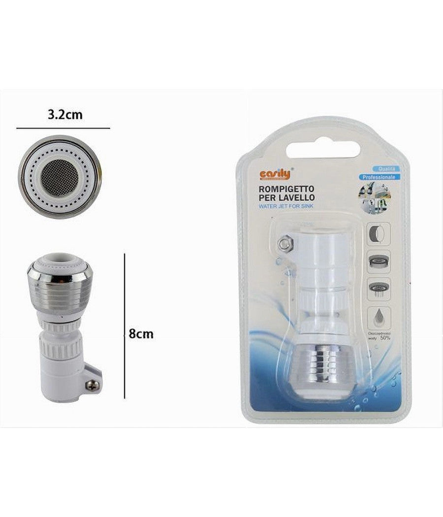 Rompigetto Rubinetto Per Lavello Cucina Bigetto Universale à¸3.2x8cm Bianco 69264         