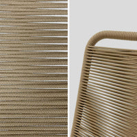 St di 2 sedie da giardino impliabile in corda, beige