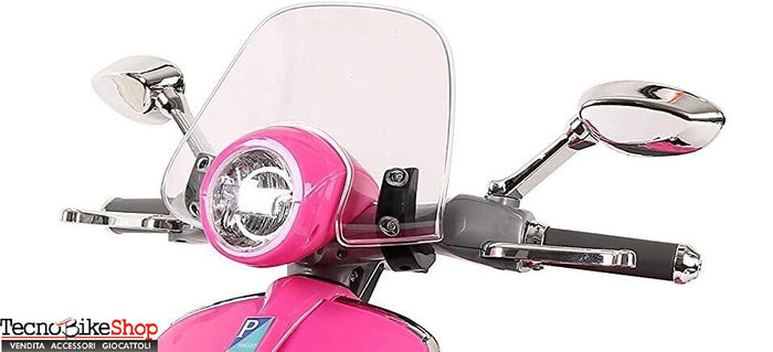 Moto Elettrica per Bambini Piaggio Vespa 946 12V con Parabrezza-Rosa