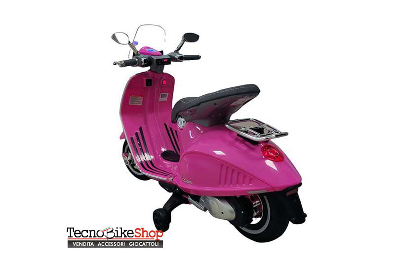 Moto Elettrica per Bambini Piaggio Vespa 946 12V con Parabrezza-Rosa