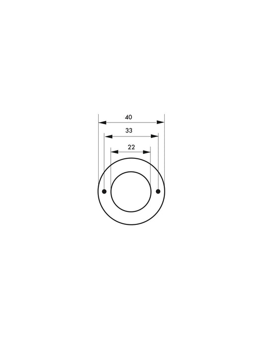Borchia rosetta per cilindro Ø22mm, ottone - THIRARD