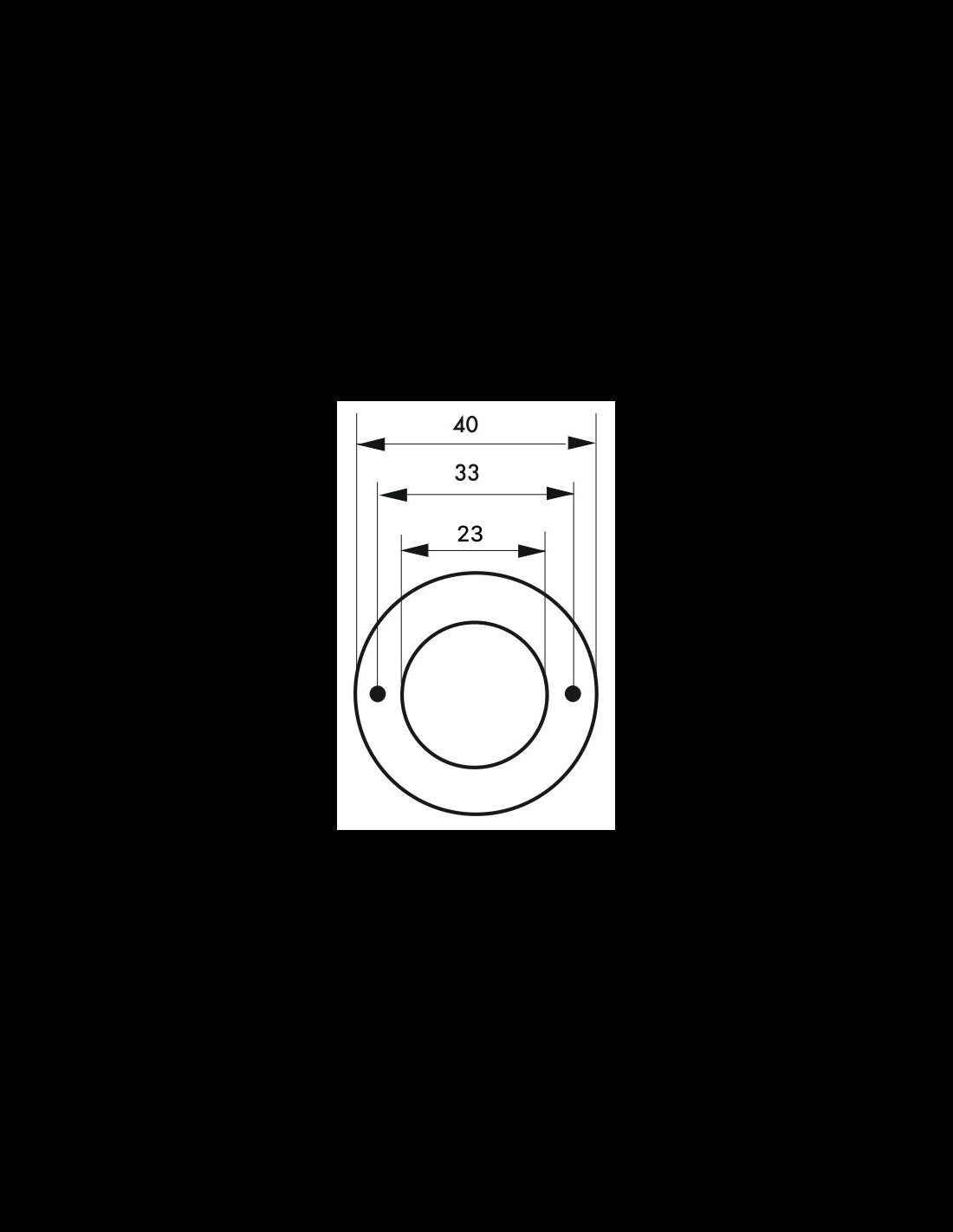Borchia rosetta per cilindro Ø23mm, ottone - THIRARD